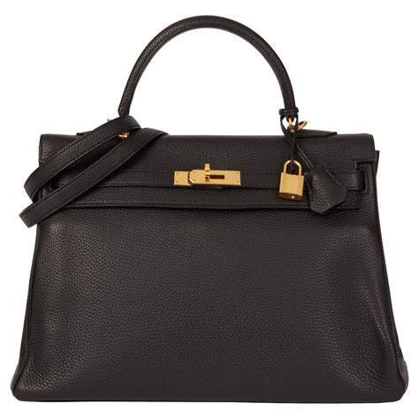 hermes kelly 35 black|Hermes vintage kelly.